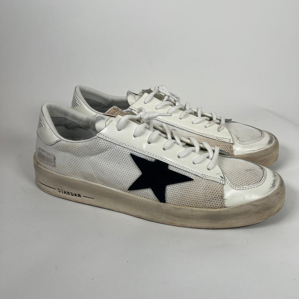 Golden Goose White/Black Stardan Sneaker Size 45