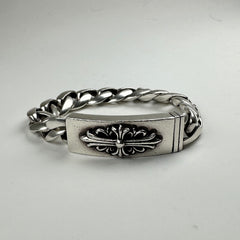 Chrome Hearts Floral Cross ID Bracelet
