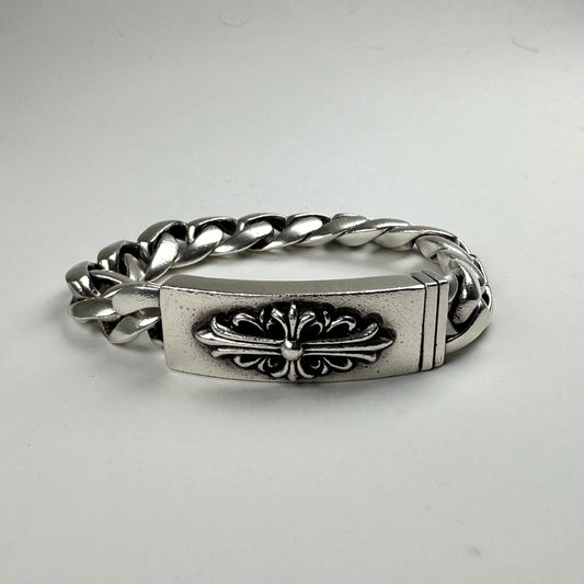 Chrome Hearts Floral Cross ID Bracelet