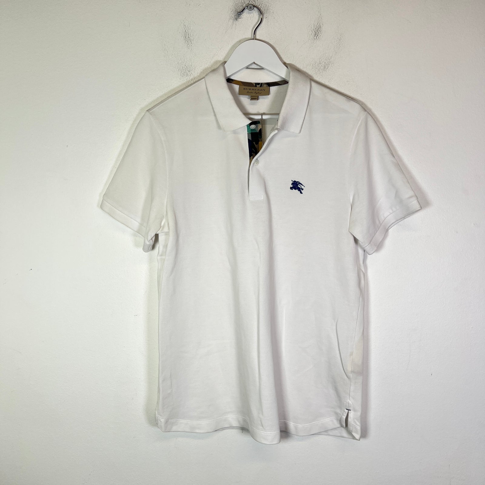 Burberry White Hatley Camo Polo Shirt