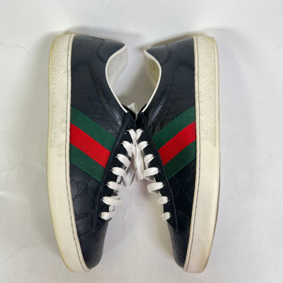 Gucci Embossed GG Web Ace Low-Top Sneaker