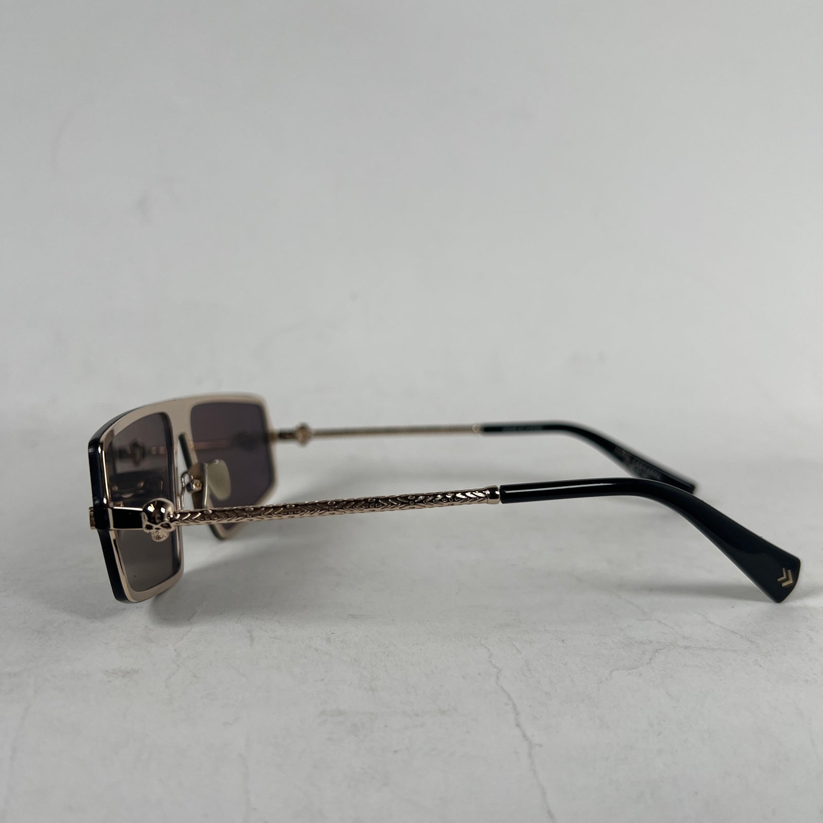 John Varvatos Black/Gold Sunglasses