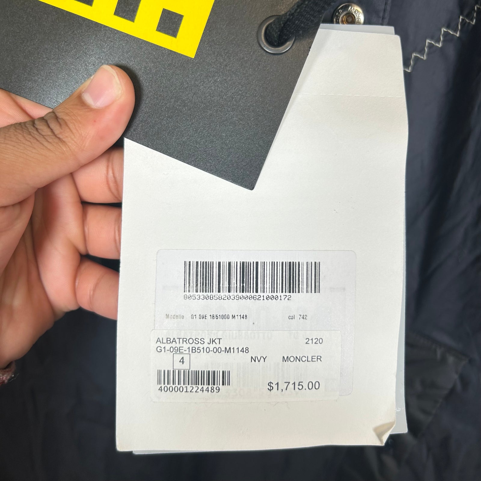 Moncler Genius x JW Anderson Navy Albatross Jacket Size 4