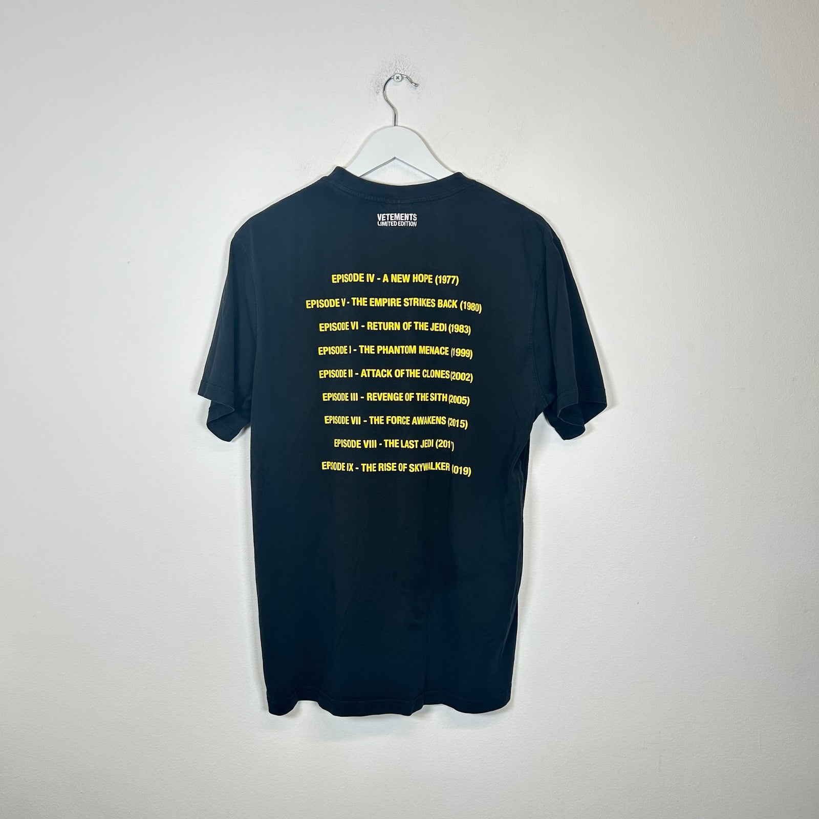 Vetements Star Wars Black T-shirt Size M