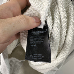 Balenciaga Grey Oversized Logo Hoodie Size S
