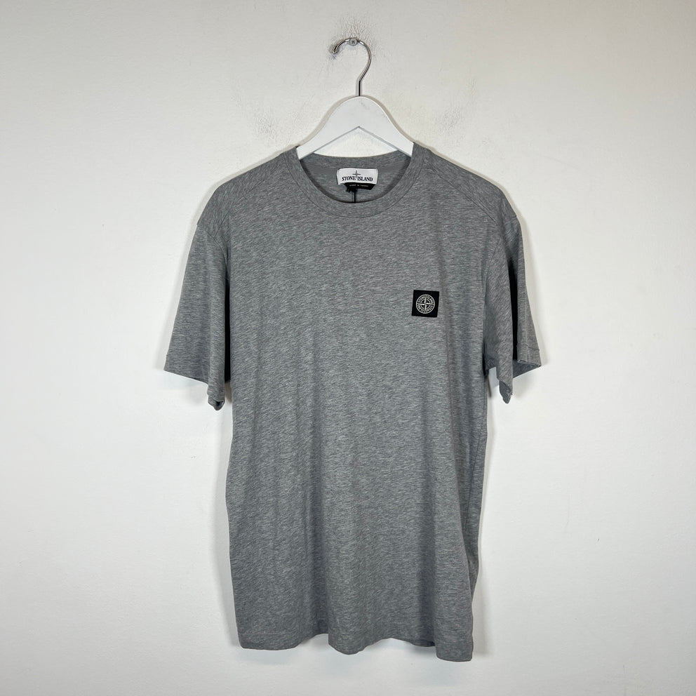 Stone Island Grey Logo T-Shirt Size L