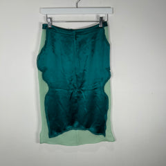 YSL FW04 Silk Pagoda Green Silk Skirt Size 25