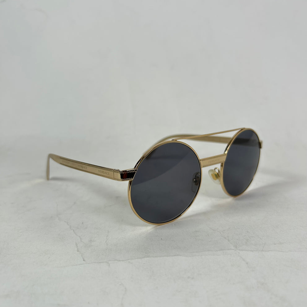 Versace Polarized Circular Sunglasses