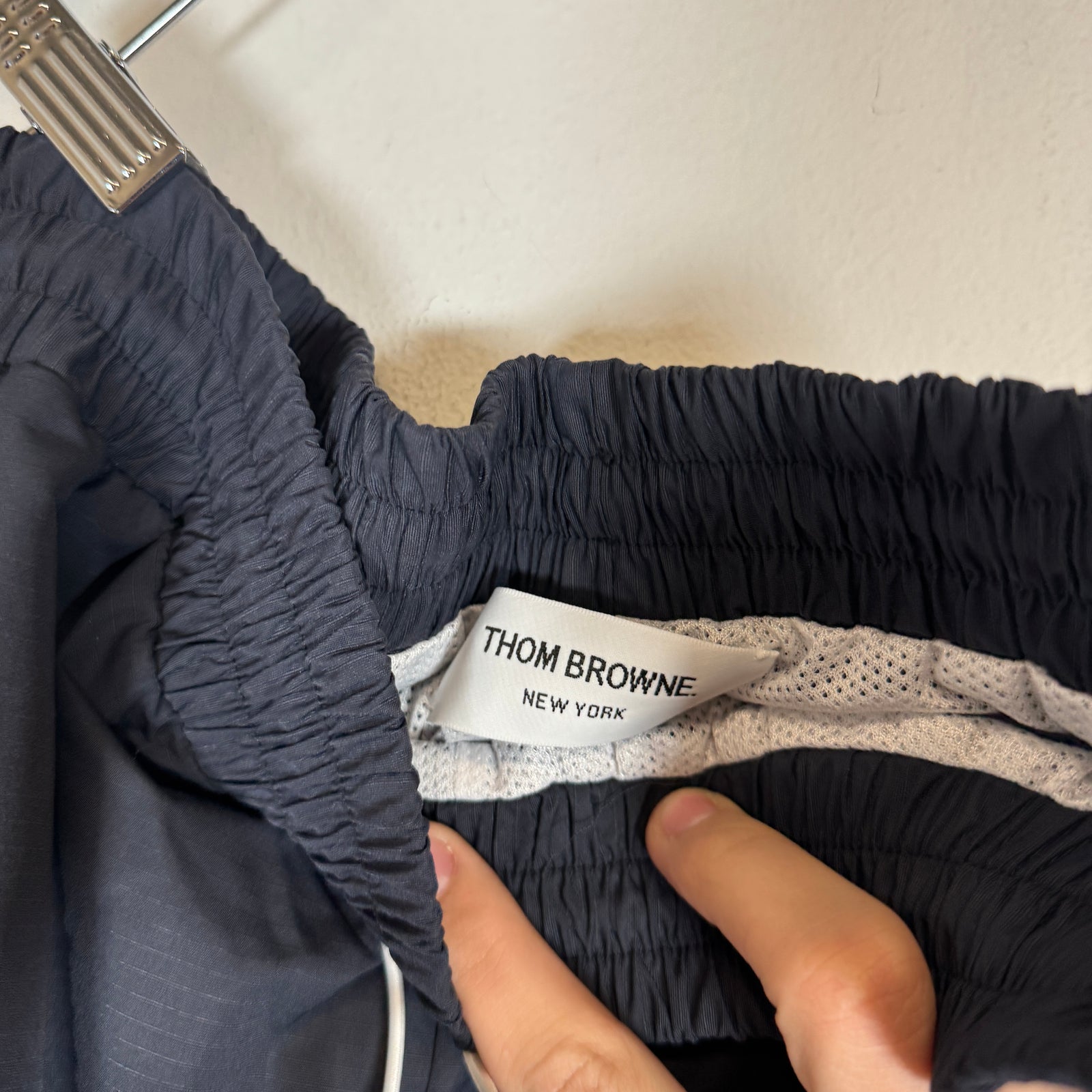 Thom Browne Navy Nylon Pants Size 2