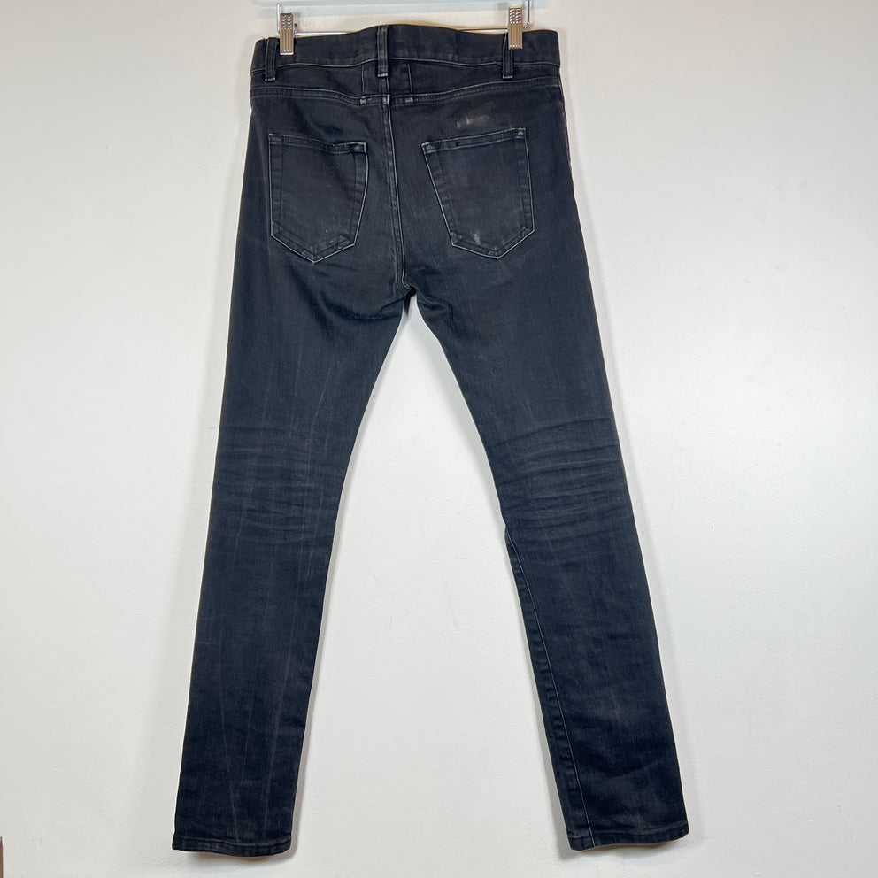 Saint Laurent Black Knife Cut D02 Jeans Size 29