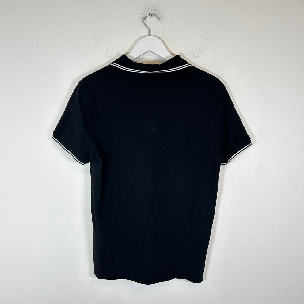 Moncler Black Maglia Polo Shirt Size M