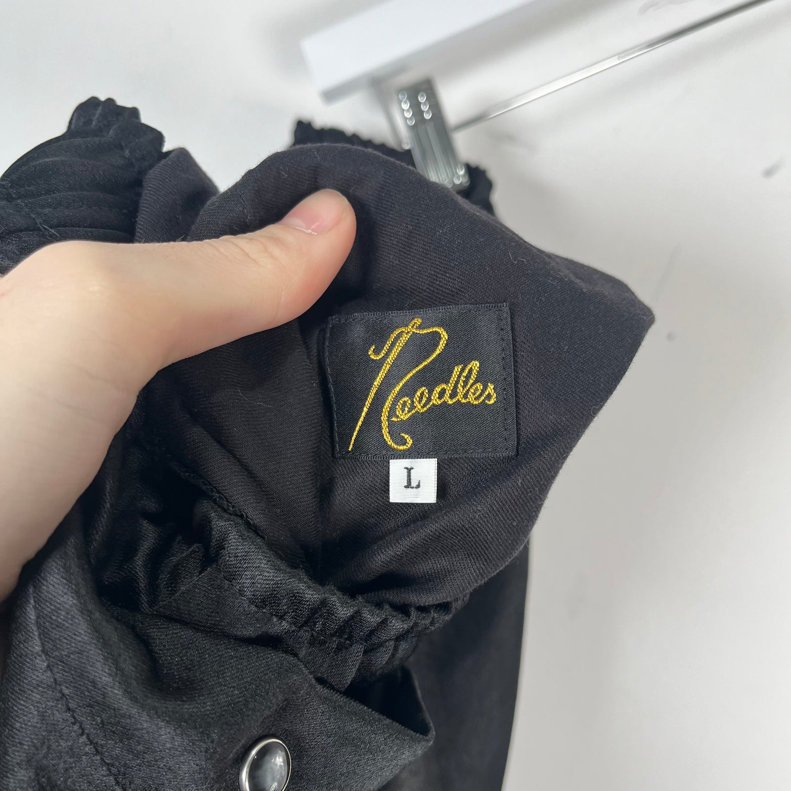 Needles Black Satin Pants Size L