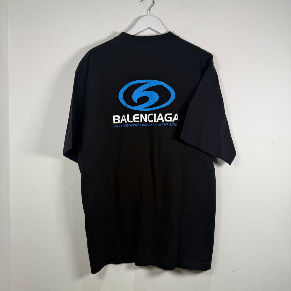 Balenciaga Surf Logo Graphic T-Shirt Size M