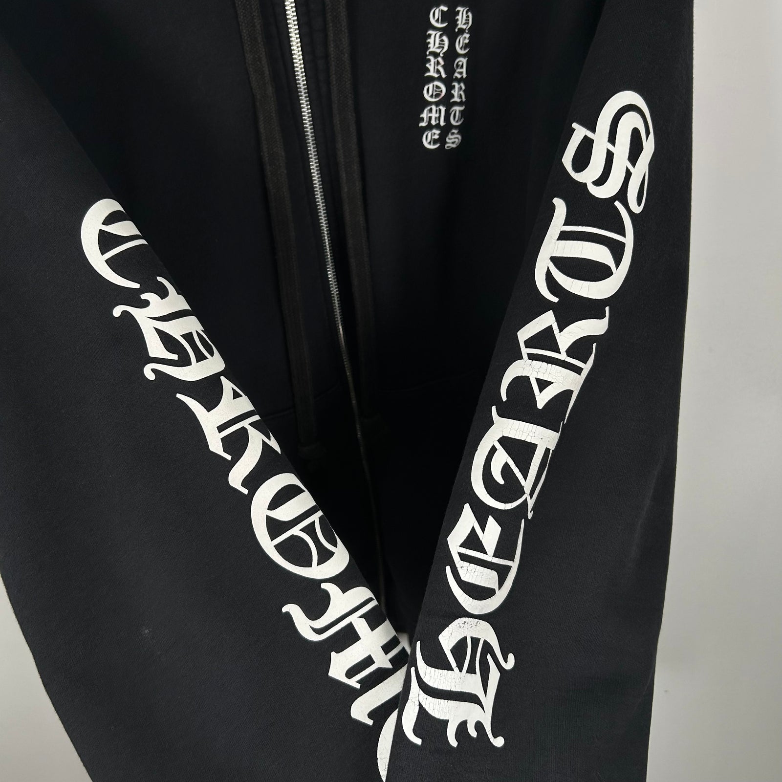 Chrome Hearts Thermal Lined Hoodie Spell-Out Sleeves Size L