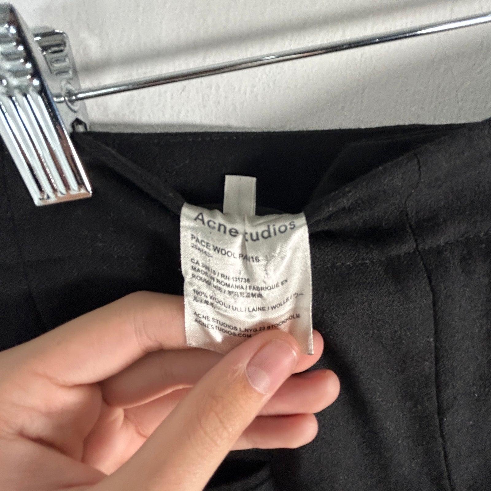 Acne Studios Pace Wool Pants Size 32