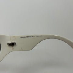 Marc Jacobs White Warped Sunglasses