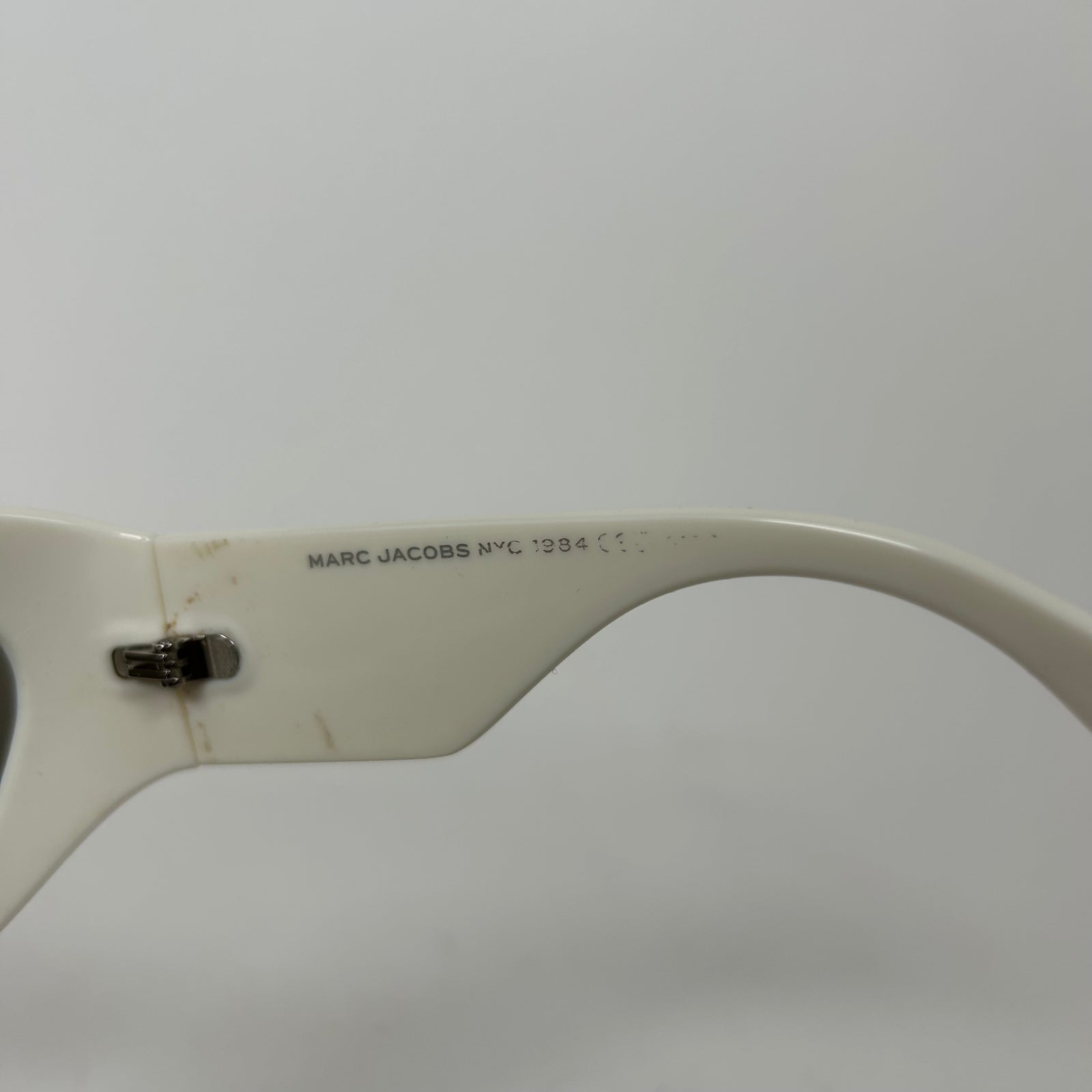 Marc Jacobs White Warped Sunglasses