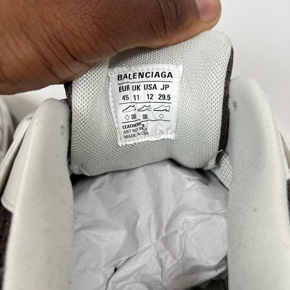 Balenciaga White/Brown Track Sneaker Size 45