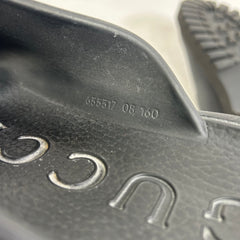 Gucci Black GG Rubber Sandals Size GG 8