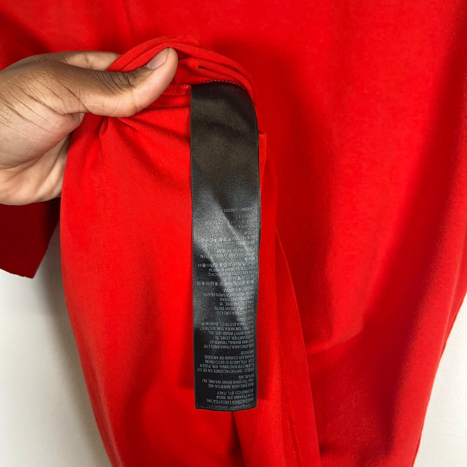 Balenciaga Red Sporty B Shrunken Tee Size L