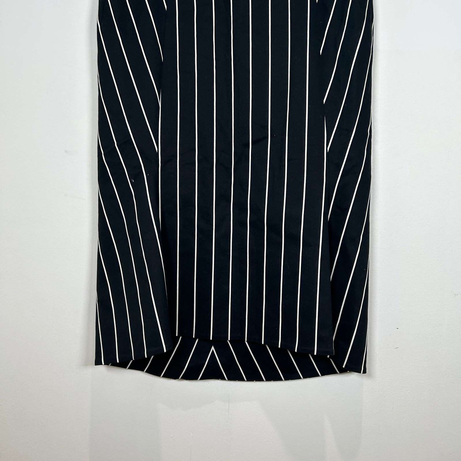 Balenciaga Paris Black Stripe Sleeveless Dress Size 38