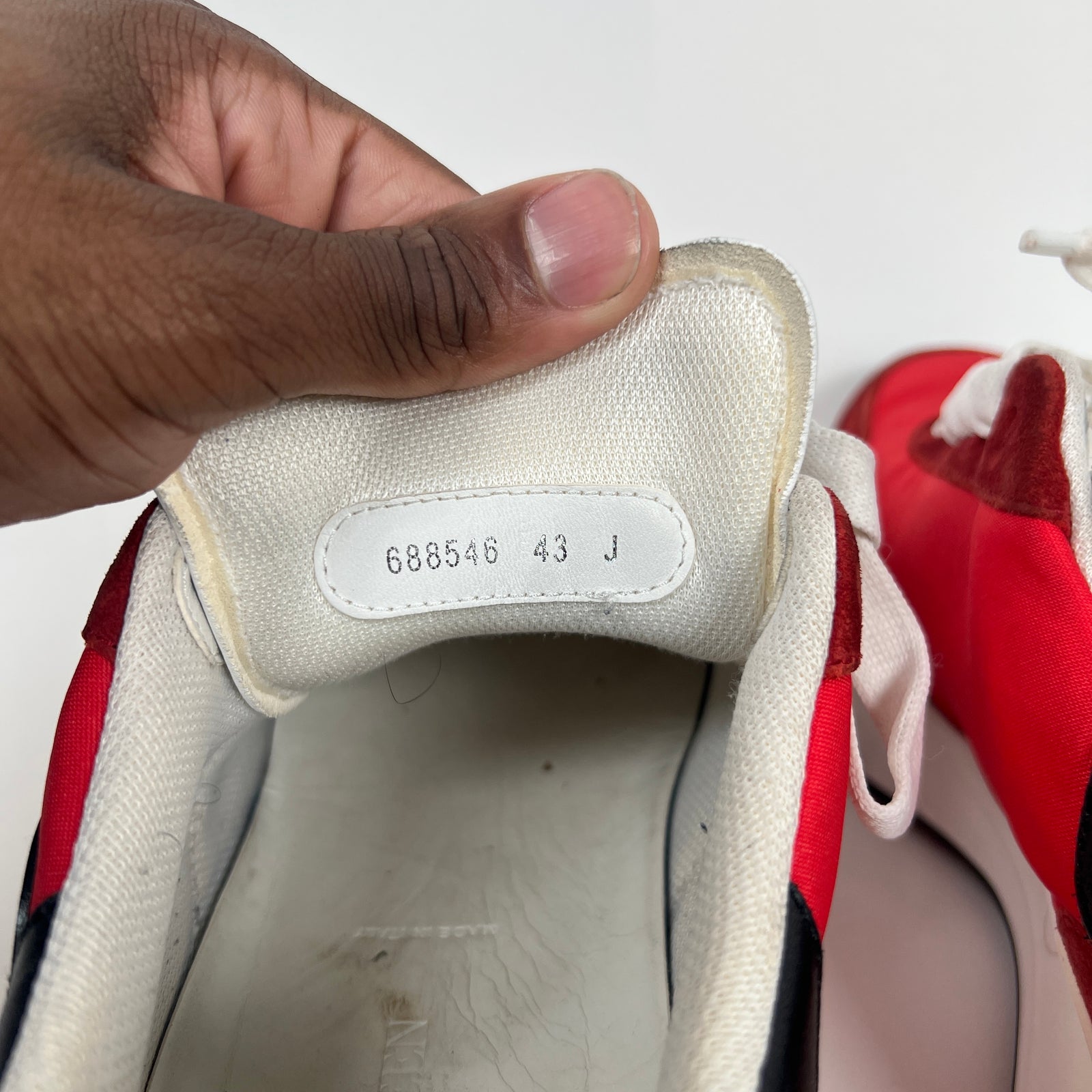 Alexander McQueen Red Sprint Runner Size 43