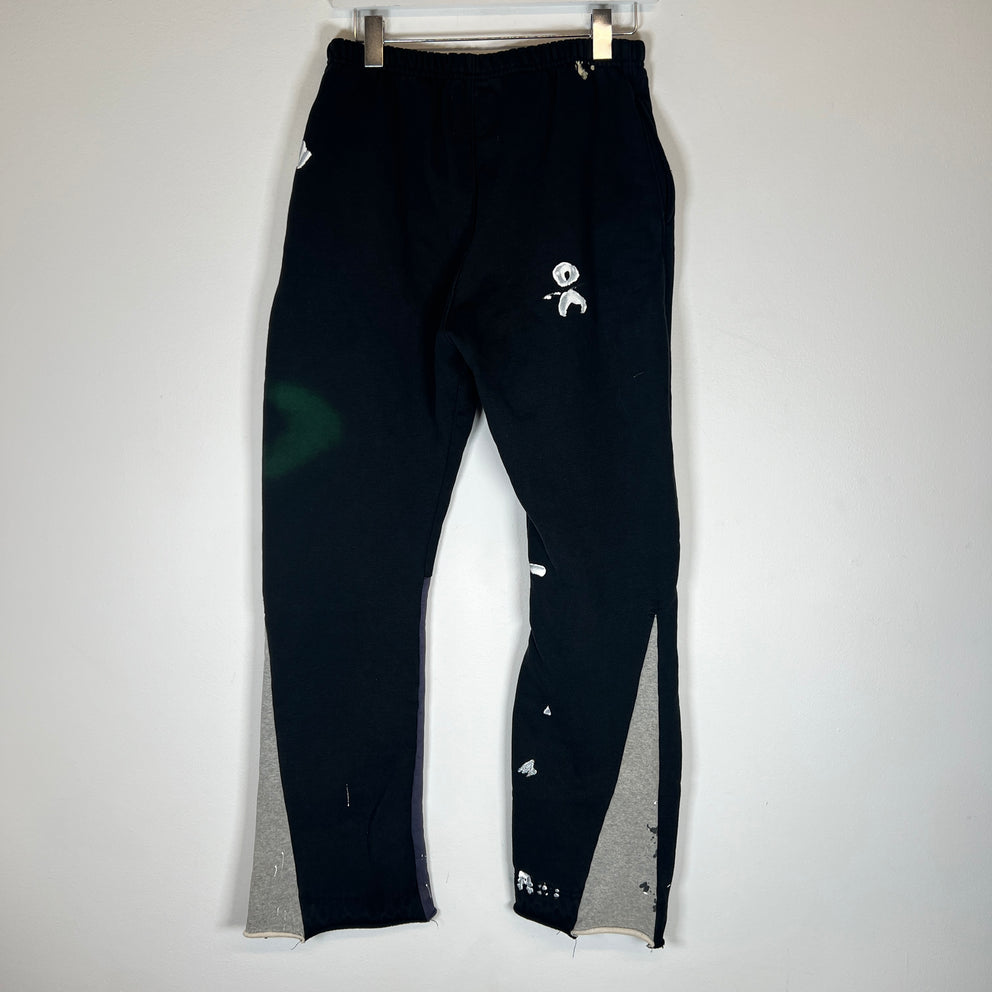 Gallery Dept Black Logo Paint Splatter Sweatpants Size M