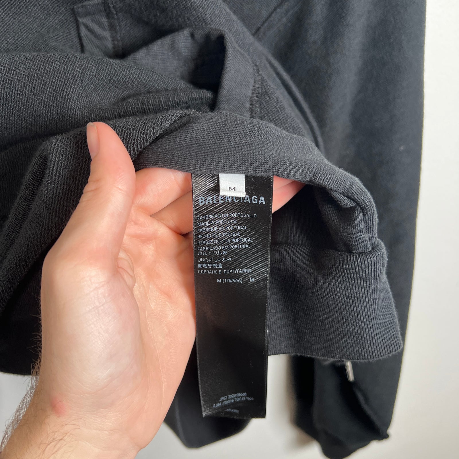 Balenciaga Inside Out Unity Sport Hoodie Black Size S
