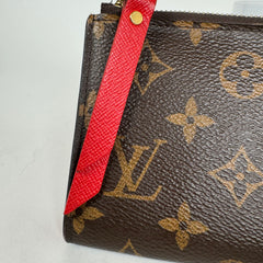 Louis Vuitton Red Adele Long Wallet