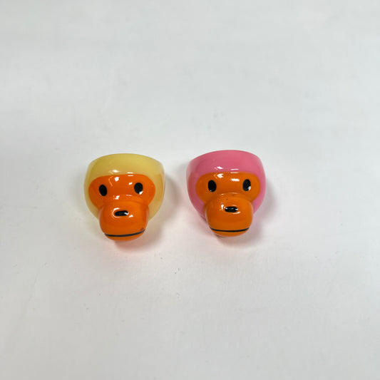 Bape Yellow & Pink Baby Milo Ring Set Size L