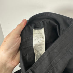Rick Owens SS21 Black Cotton Straight Pants Size 36