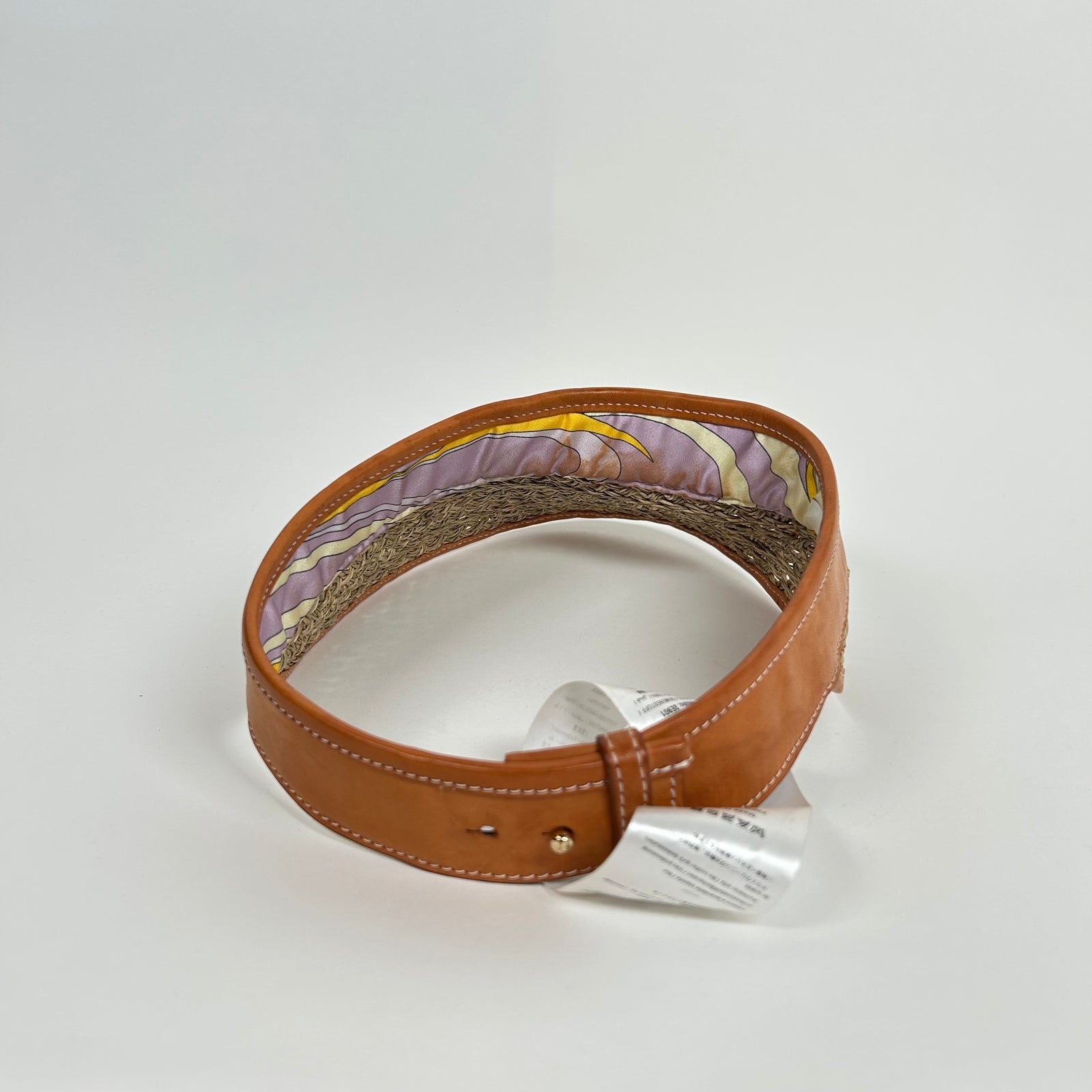 Emilio Pucci Brown Leather Visor