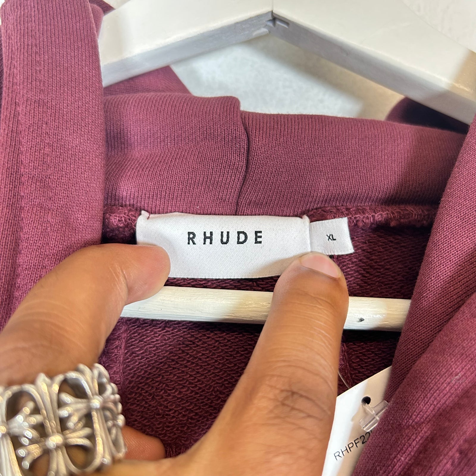 Rhude Burgundy Chateau De Rhude Hoodie Size XL