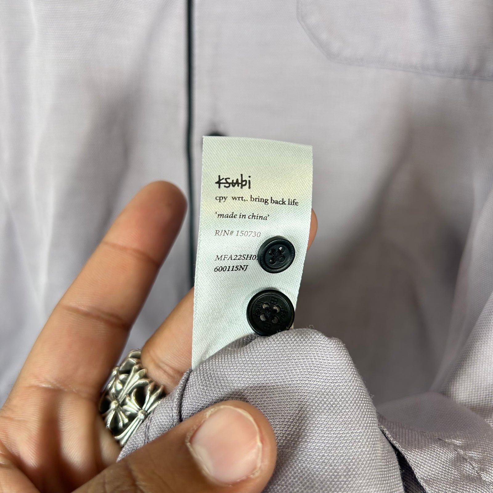 Ksubi Purple Viscose Resort Shirt Size M