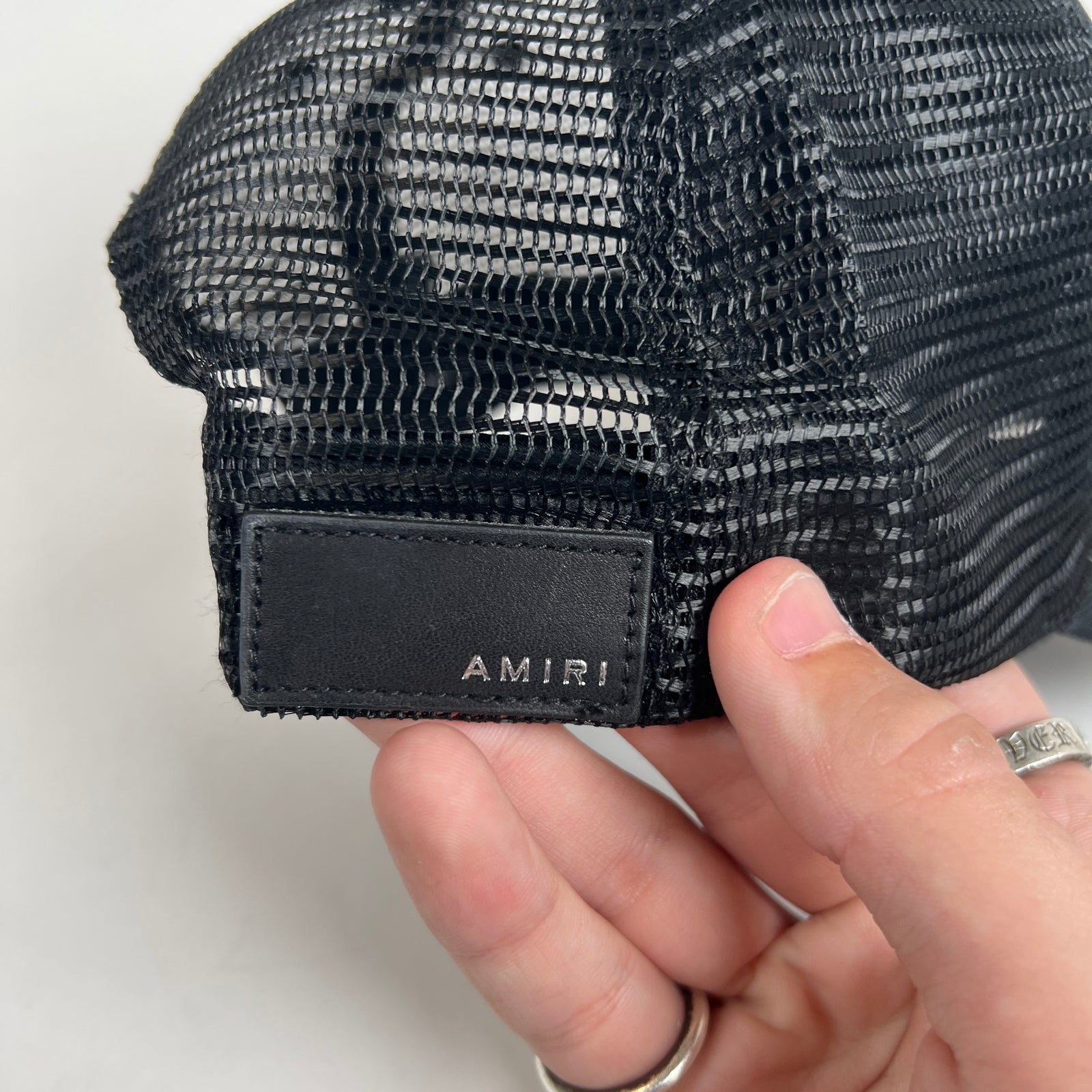 Amiri Paint Drip Logo Black Trucker