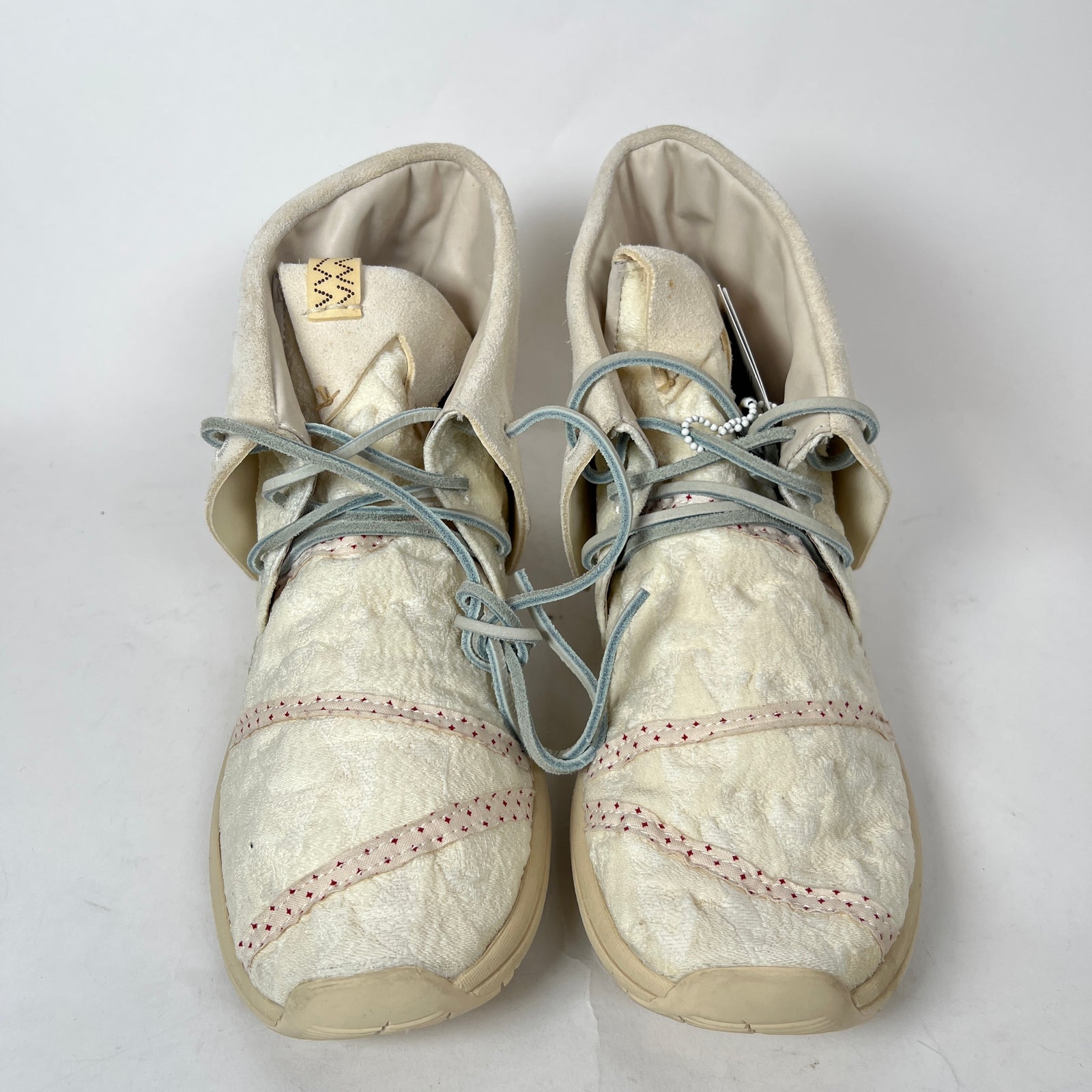 Visvim White Huron Lhamo Hi-Folk Sneaker Size 9.5