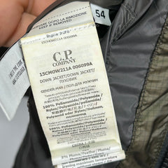 CP Company Olive Shell Down Jacket Size M