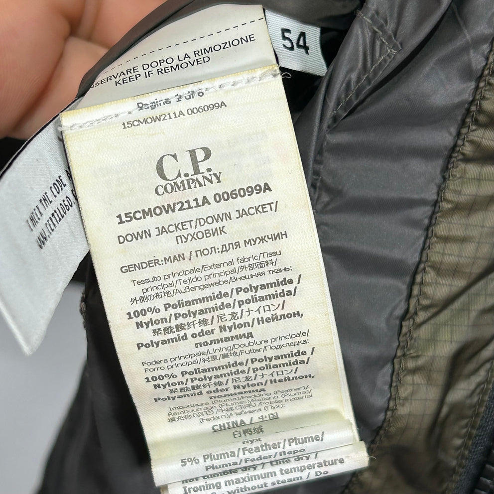 CP Company Olive Shell Down Jacket Size M