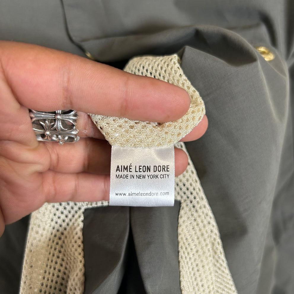 Aime Leon Dore Grey Nylon Coach Jacket Size L