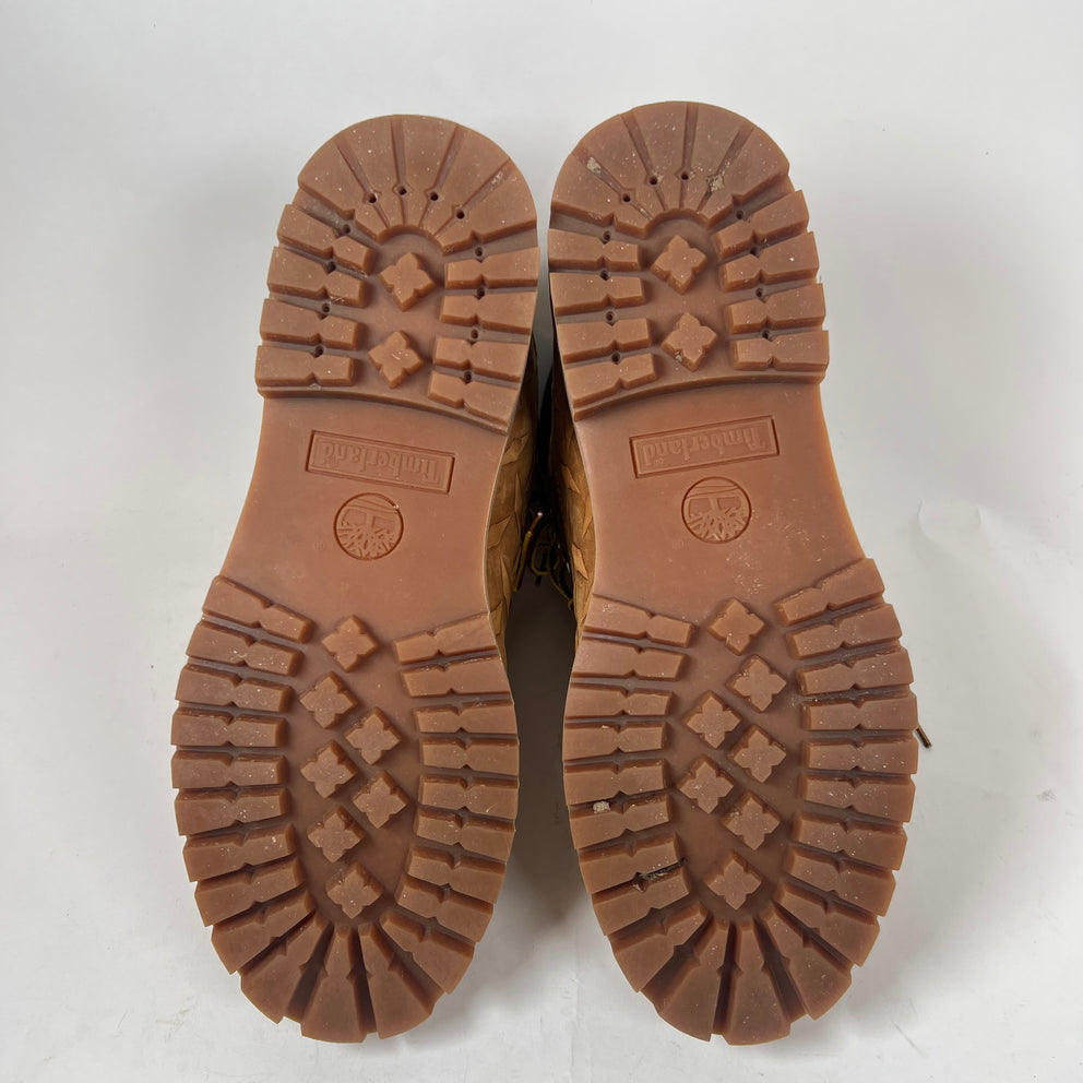 Supreme x Timberland Wheat Diamond Plate 6" Premium Waterproof Boots Size 8.5