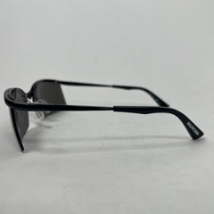 Balenciaga Black Fire Rectangle Sunglasses