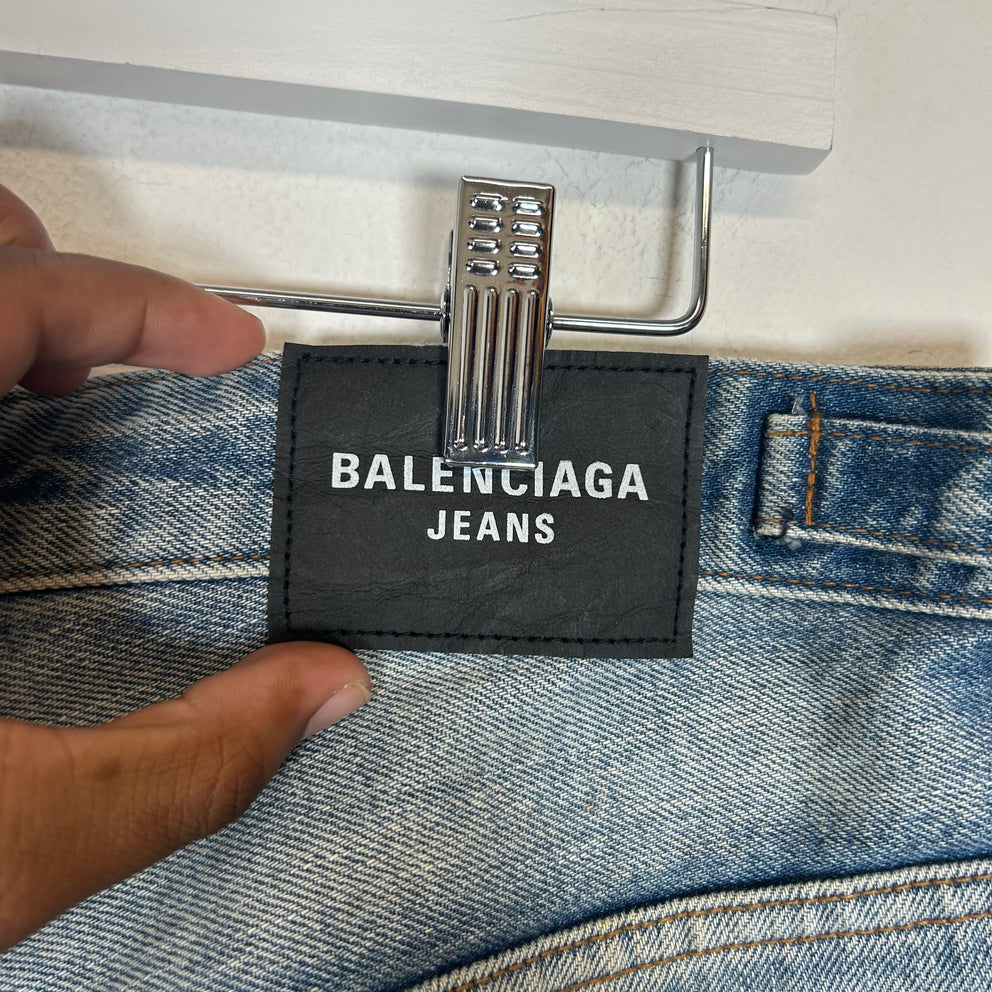 Balenciaga SS22 Lighwash Skater Denim Size S