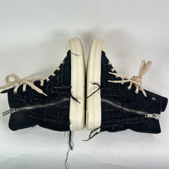 Rick Owens Black Distressed Ramones Size 42