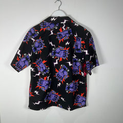 Prada Frankenstien Electric Hearts Camp Shirt Size S