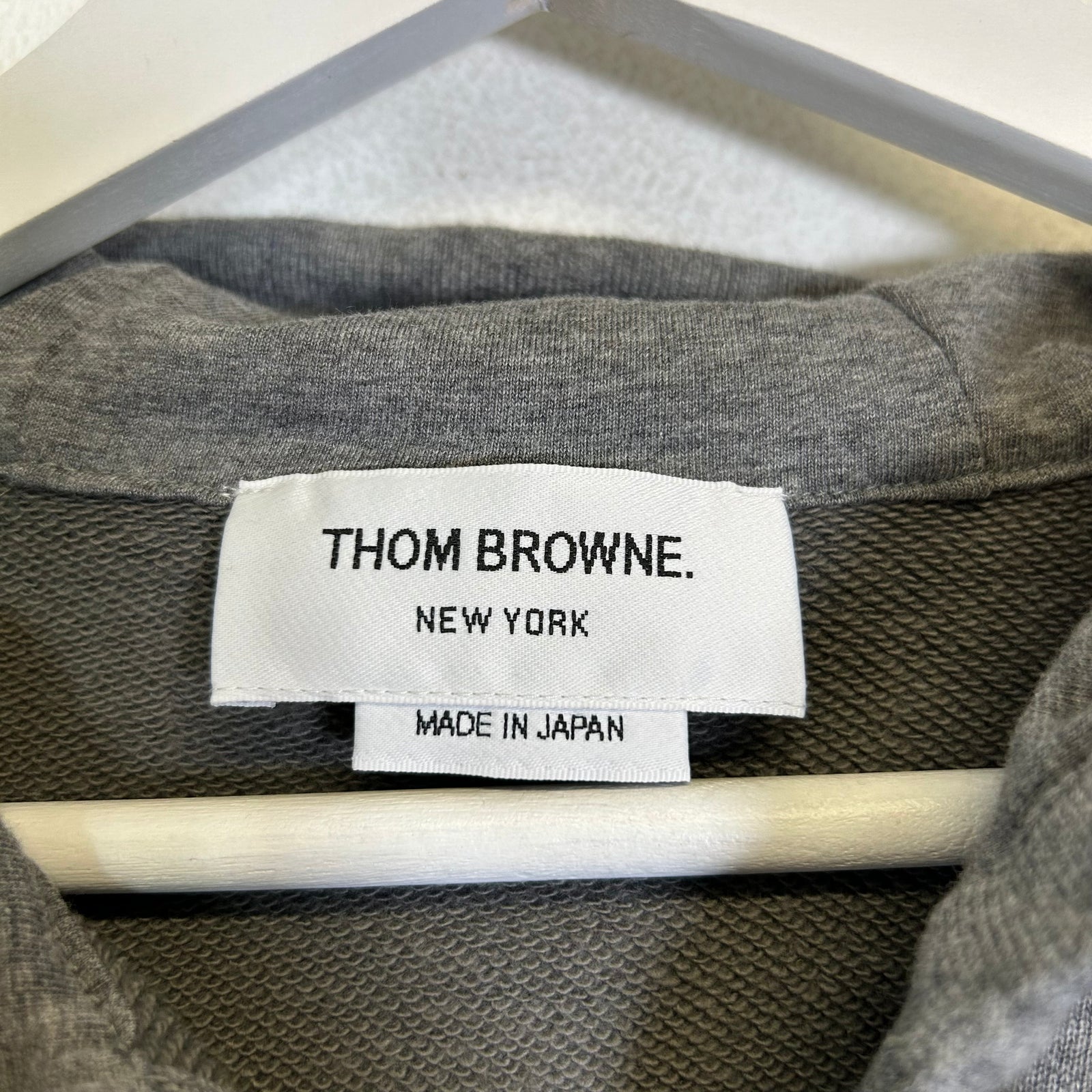 Thom Browne Grey Tonal 4 Bar Zip-Up Hoodie Size 4