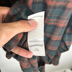 Chrome Hearts Brown/Green Floral Cross Patch Flannel Size L