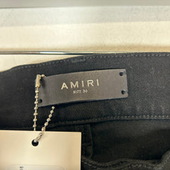 Amiri Black Crystal Paint Splatter Jeans Size 36