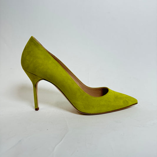 Manolo Blahnik Green Suede Pumps Size 38