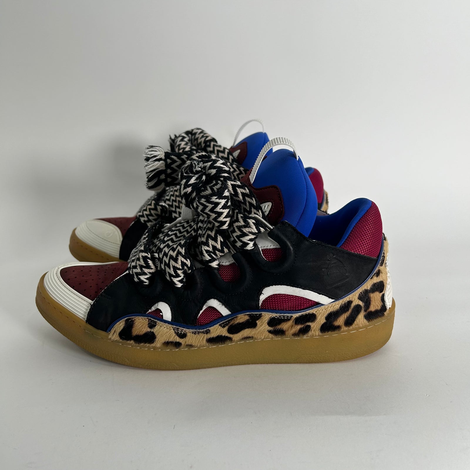 Lanvin Curb Leopard Sneakers Size 13