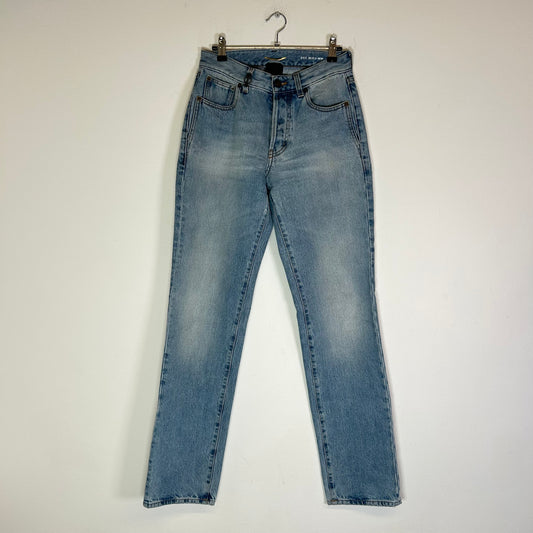 Saint Laurent Washed Blue Cassandra High Waist D53 Jeans Size 26